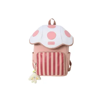LUVISTRUE Nylon Backpack Regular Women's Pink/Khaki/Dark Brown