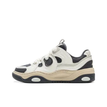 LiNing Expedition 3 Cushioning Anti Slip And Wear Resistant Height Increasing Low Top Casual Shoes Men's White Black