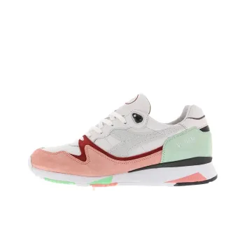 Diadora V7000 Anti Slip Wear Resistant Low Top Casual Shoes Men's White Green
