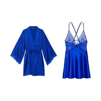 Victoria's Secret Pajama Set Women's Blue