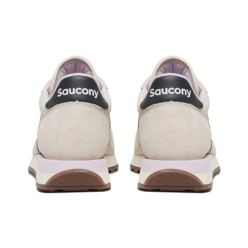 Saucony Jazz Original Breathable And Slip Resistant Low Top Casual Shoes Women's Cream Black-3