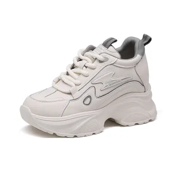 Spider King Low Top Chunky Sneakers Women's Beige Gray