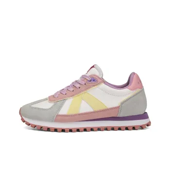 ASFVLT SNEAKERS Cushioning Wear Resistant Low Top Casual Shoes Women's White/Pink Yellow