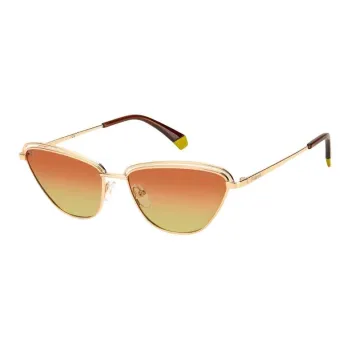 Polaroid Metal Cat Eye Sunglasses Women's Gold