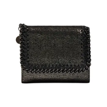 Stella McCartney Chain Link Trim Small Flap Wallet