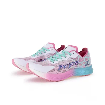 PZPF Cushioning Abrasion Resistant Support Low Top Full Length Genuine Carbon Plate Running Shoes Unisex Pink Cyan