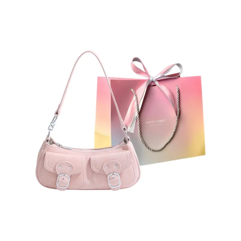 Yalu PU Shoulder Bag Women's Brown/Black/Pink/White/Khaki-8