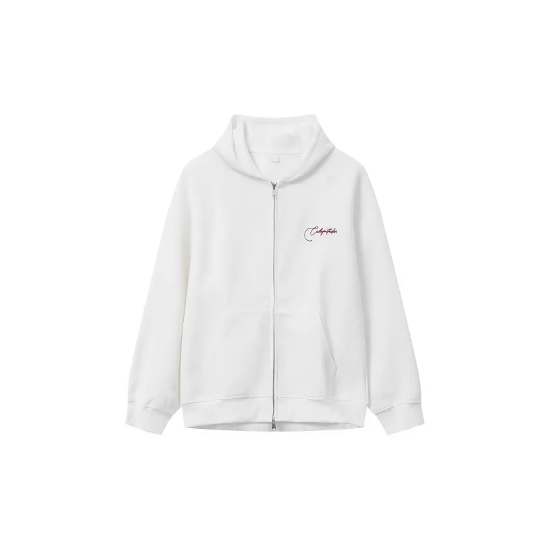 CUIBUJU Korean Minimalist Style Letter Embroidery Design Hoodie Unisex-3