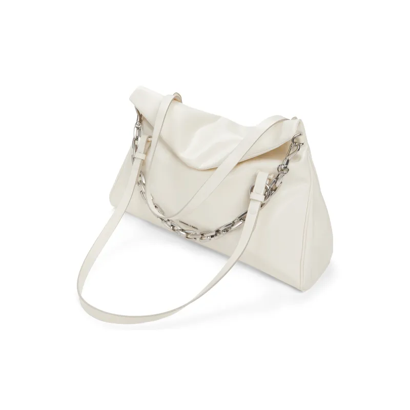 CHARLES&KEITH PU Shoulder Bag Large Size Women's Cream Milk White-2