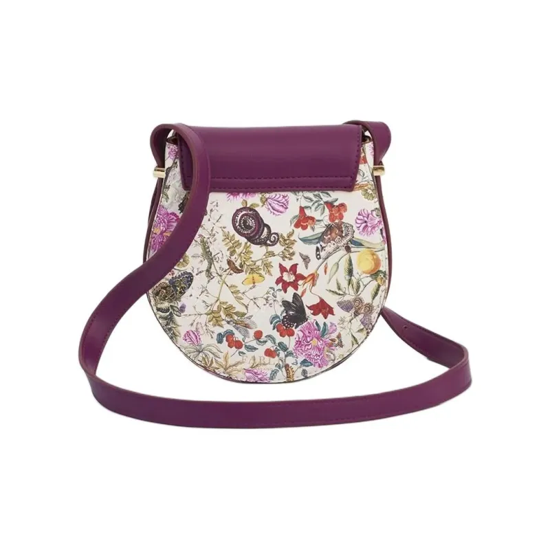 Fable London Natural History Museum Collaboration PU Shoulder Bag Medium Size Women's Burgundy-2
