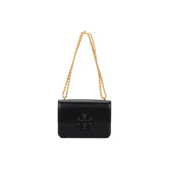 TORY BURCH Eleanor Leather Twisted Cord Chain Box Bag Small Square Bag Shoulder Bag Crossbody Bag Women's Black