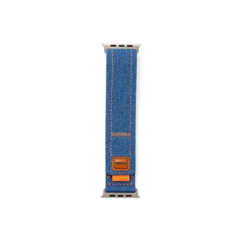 PULAISI Watch Band Apple Compatibility Denim Woven Material-1