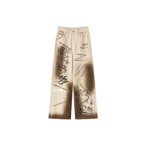 NO ONE ELSE Casual Pants Unisex Apricot