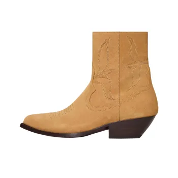 CELINE Ankle Boots 5cm Women's Light Brown
