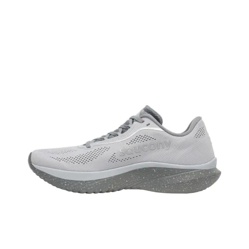 Saucony Kinvara 15 Slip Resistant Low Top Running Shoes Men's Cloud Cinder Gray