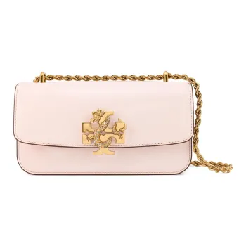 TORY BURCH Eleanor Cow Leather Baguette Bag, Handbag, Shoulder Bag Trumpets Women's Light Pink