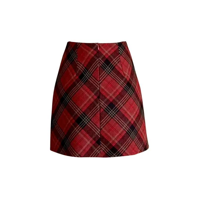 MM Casual Short Skirts Women's Red-1