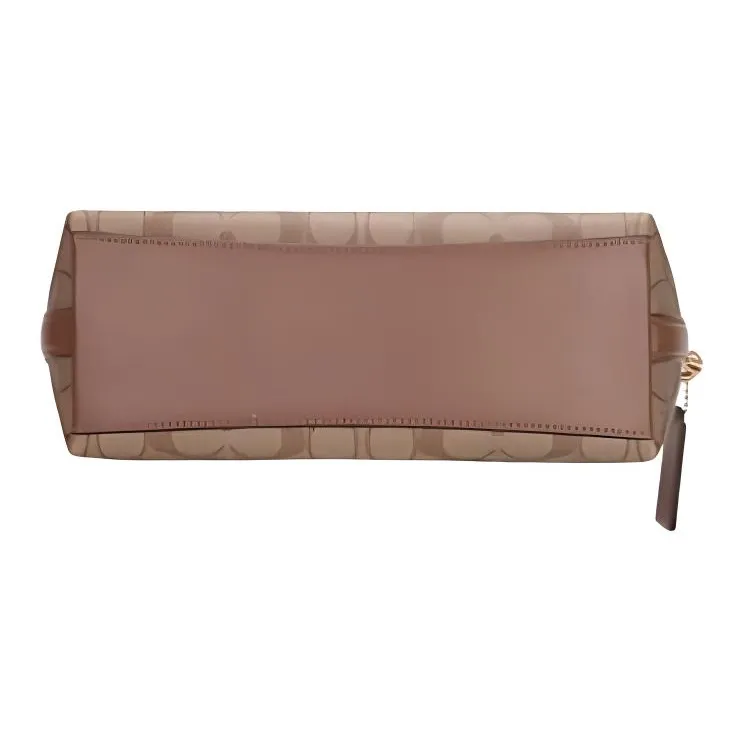 COACH Lewis Leather Shoulder Bag Crossbody Bag Handbag Medium Size Women's Khaki Monogram Color-3