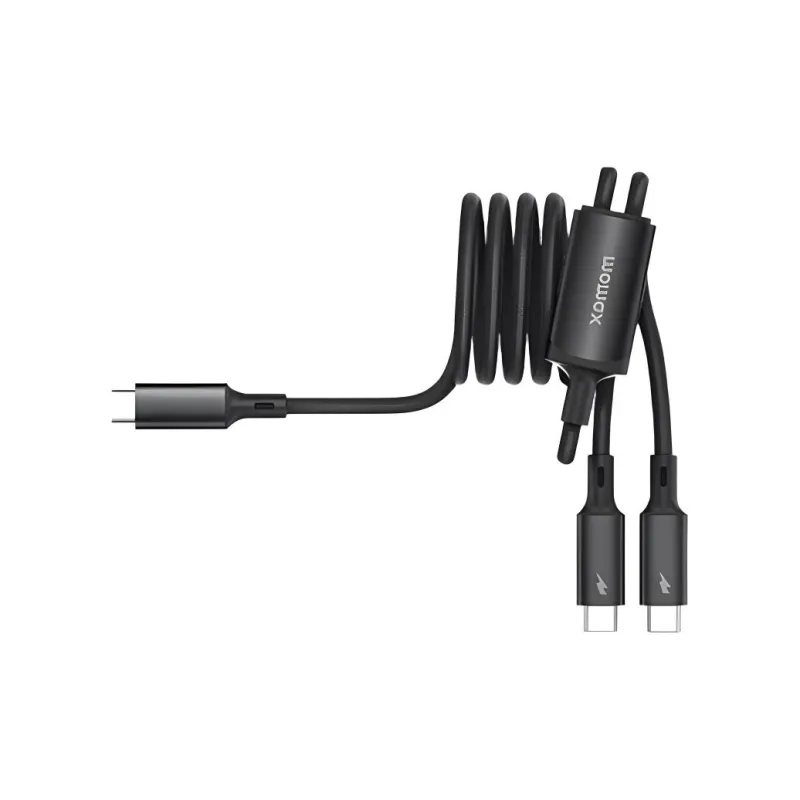MOMAX DC85 All in one 1 to 2 100W Power Dual Fast Charging Cables-2