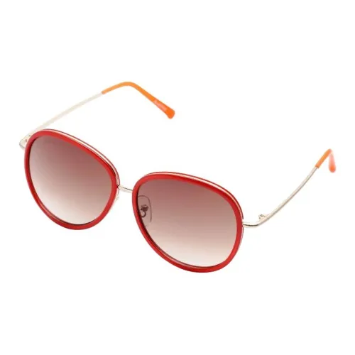 Lancaster Metal Irregular Shape Sunglasses Women's Red