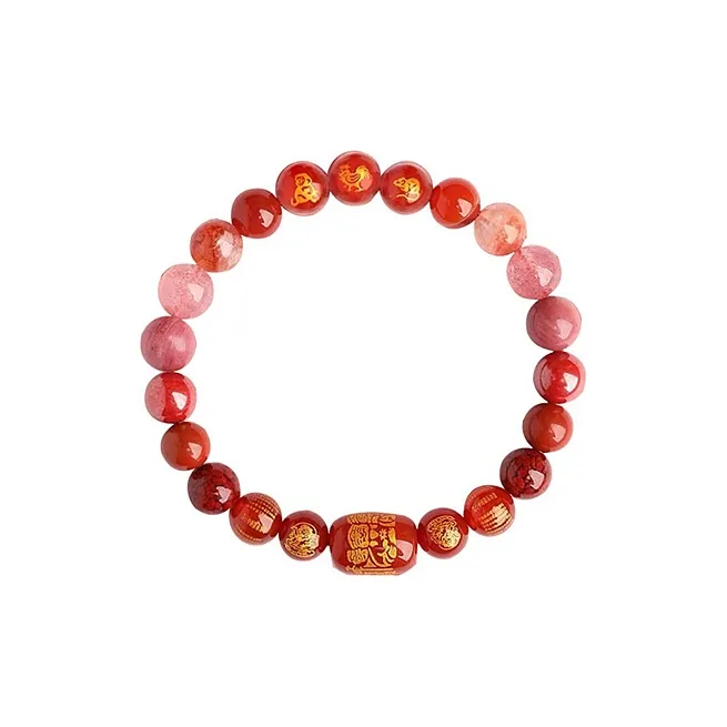 MCK Reconstructed Cinnabar Bracelets Unisex-10