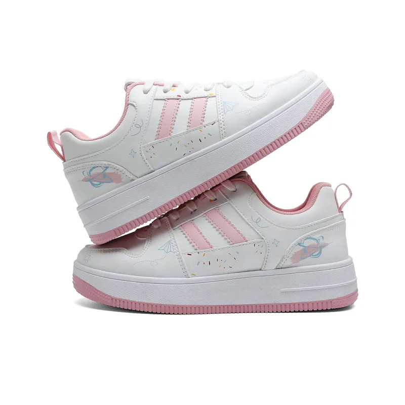 Pepe The Frog Skateboard Shoes Unisex Low Top Classic Black White/Pink/Raw White-16