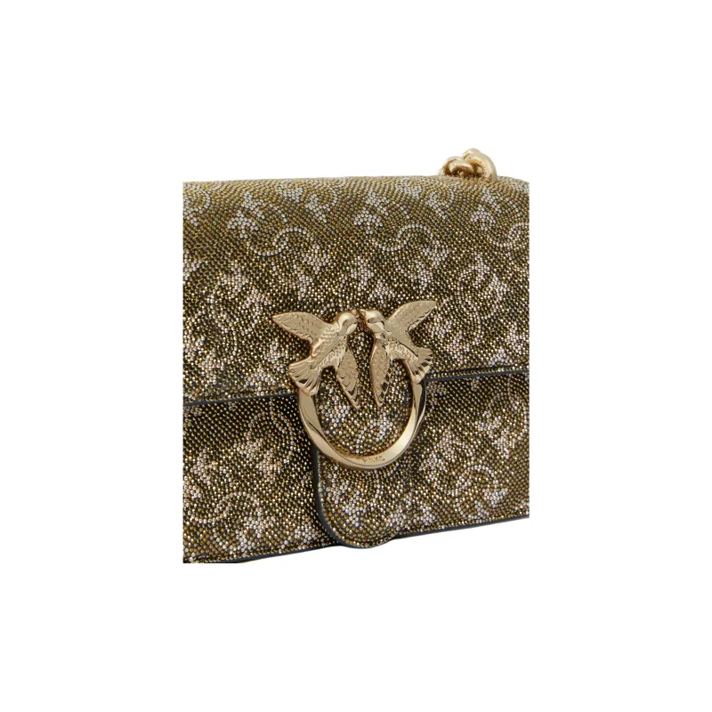 PINKO Love Bag Cow Leather Shoulder Bag Crossbody Bag Mini Women's Olive Green-2