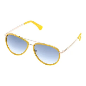 Lancaster Metal Aviator Sunglasses Women's Yellow