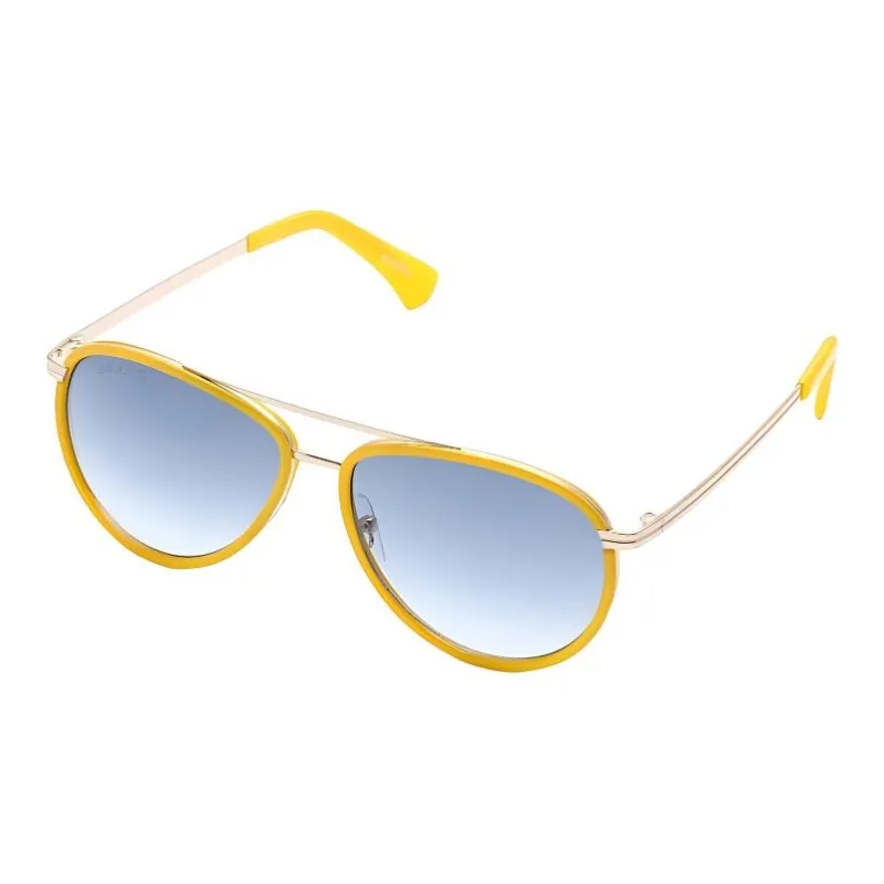Lancaster Metal Aviator Sunglasses Women's Yellow-0