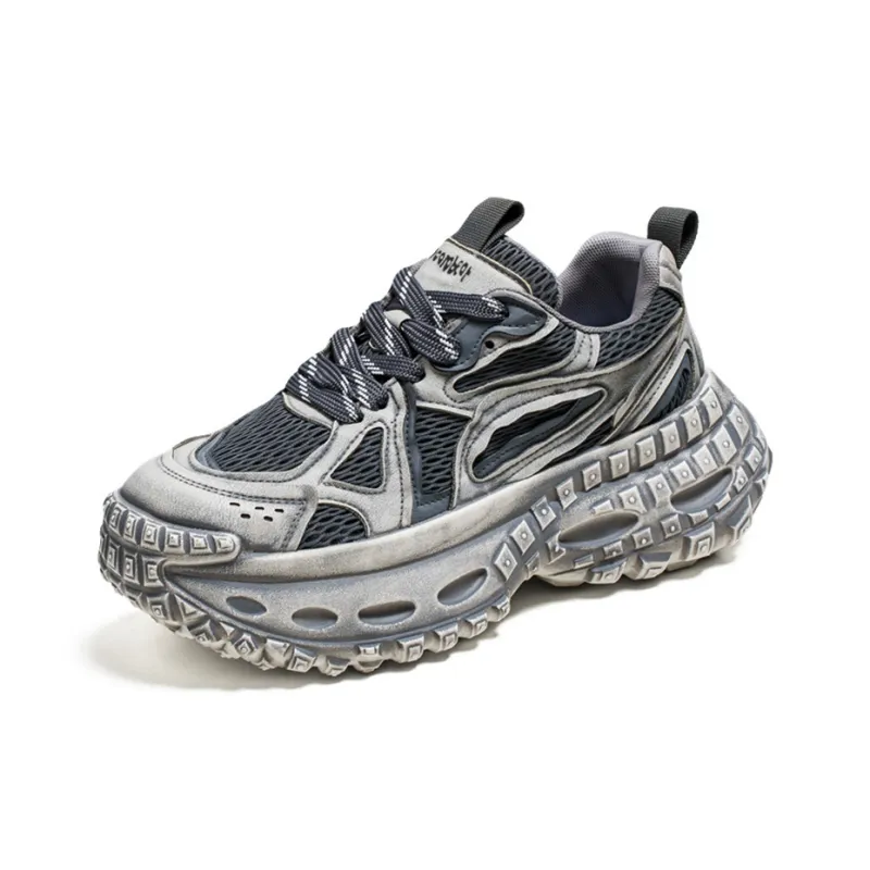 Budding Bear Anti-Slip Wear-Resistant Breathable Lightweight Height Increasing Low-Top Chunky Sneakers Men's-7