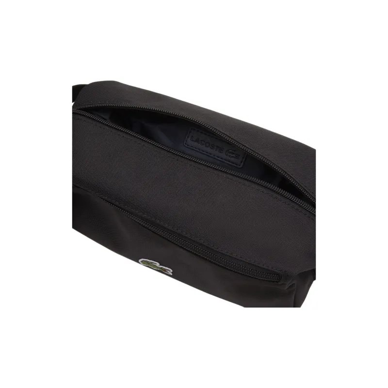 LACOSTE Recycled Polyester Toiletry Bag Regular Unisex Black-3