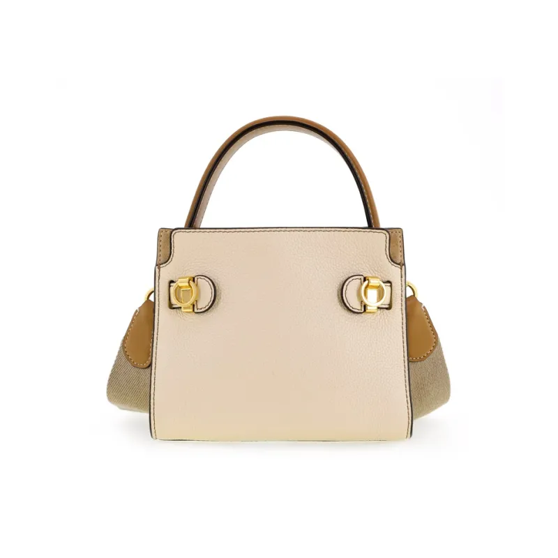 TORY BURCH Petite Lee Radziwill Double Leather Bag New Moon-2