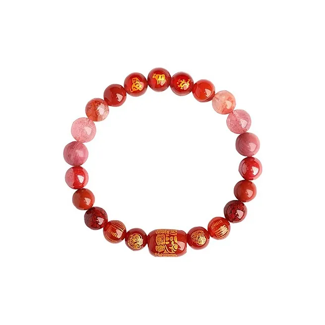 MCK Reconstructed Cinnabar Bracelets Unisex-6