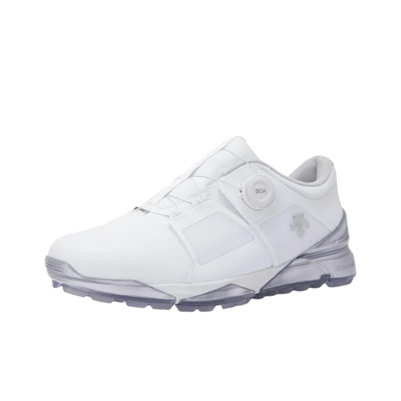 DESCENTE Anti Slip Wear Resistant Low Top Golf Shoes Unisex White-1
