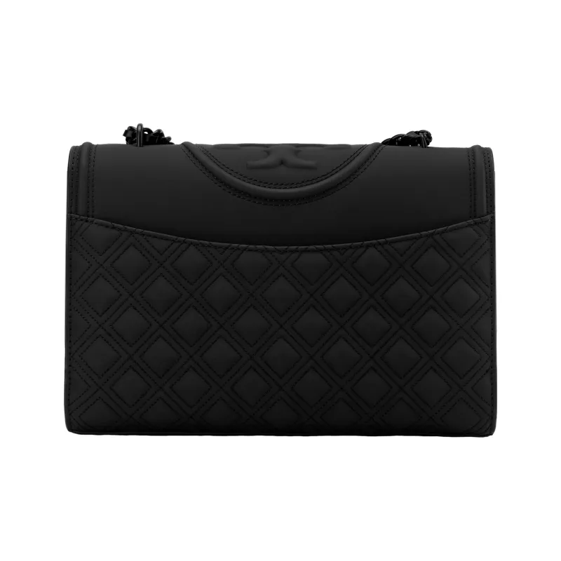 TORY BURCH Fleming Rubber With PU Handbag, Crossbody Bag Regular Women's Black-2