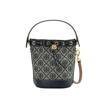 TORY BURCH Mini T Monogram Bucket Bag Tory Navy