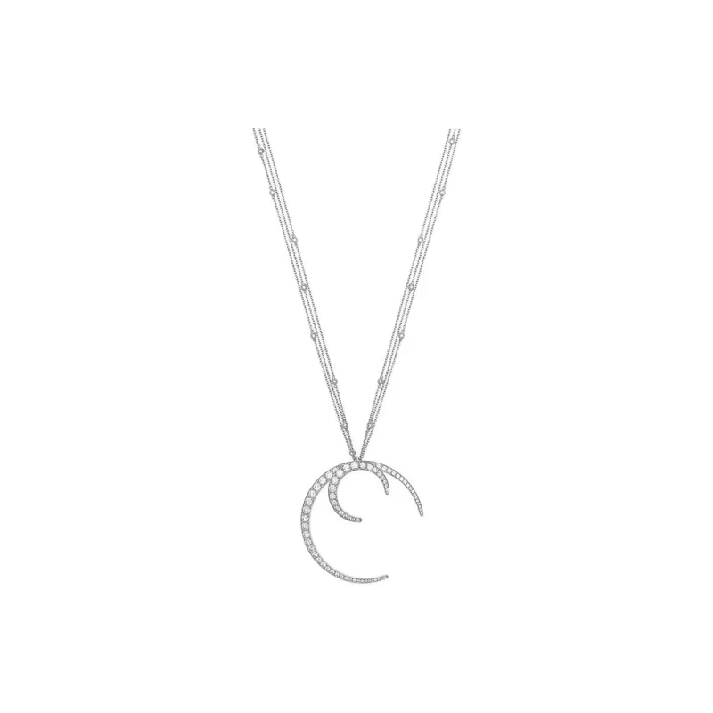 Emporio Armani 18K White gold Diamond Firmamento Necklace-0