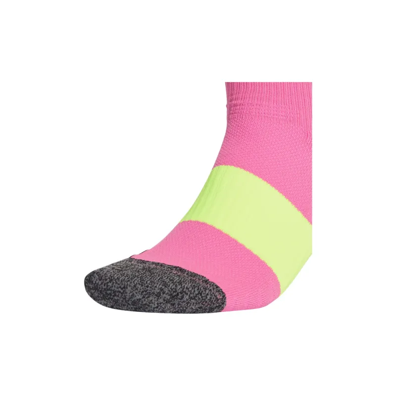 Adidas Mid Calf Socks Unisex 1 Pack Pink/Black/Yellow-2