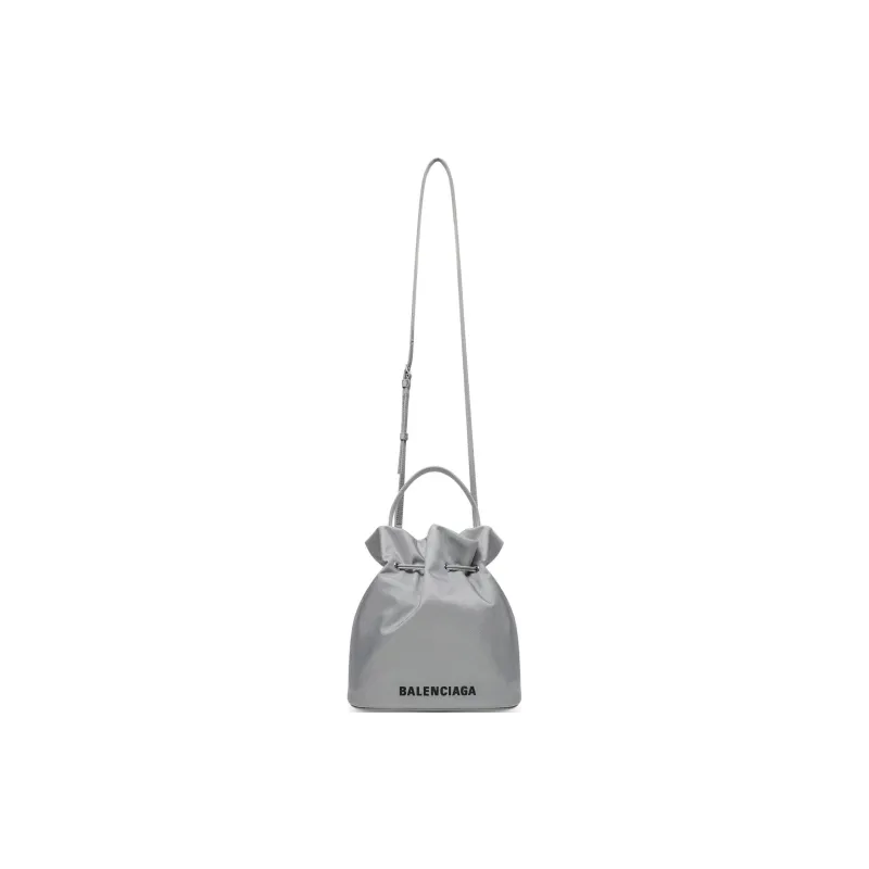 Balenciaga WHEEL Polyamide Bucket Bags Shoulder Bag Crossbody Bag Handbag Small Size Women's Gray-1