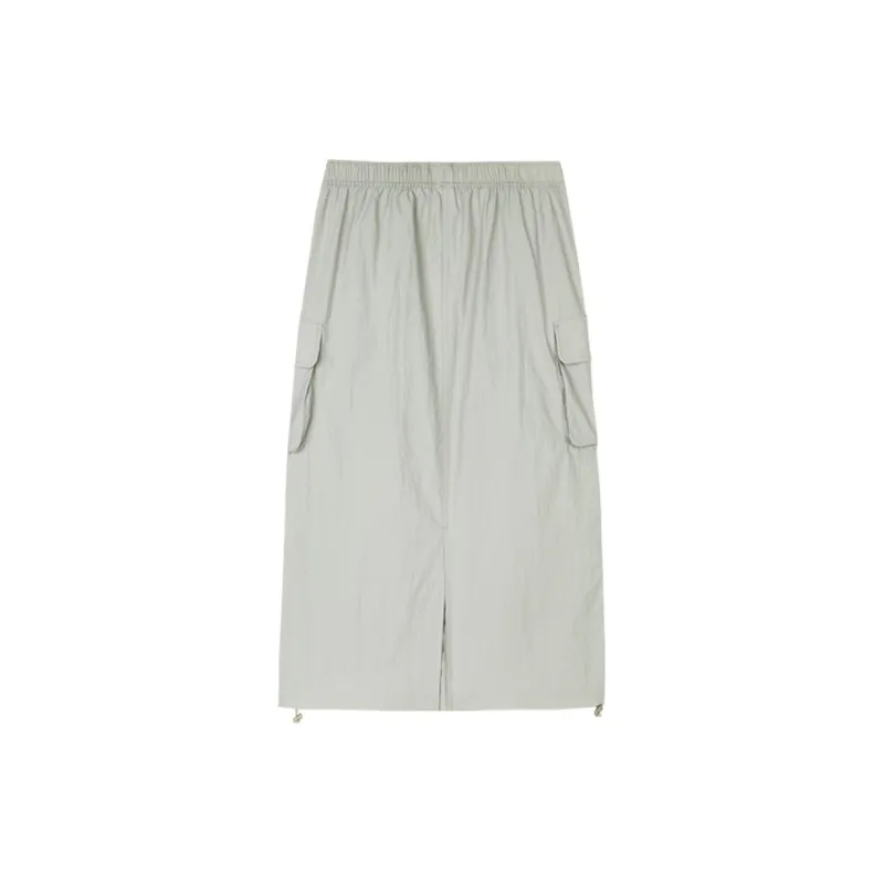 CHAOJIANTA Casual Long Skirt Women's Ancient Gray-1