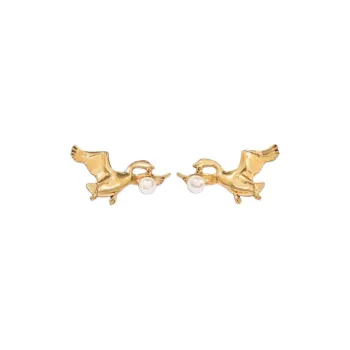 MOSCHINO Embellished Goose Earrings