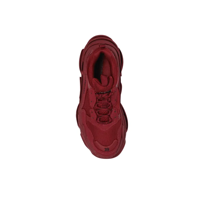 Balenciaga Triple S Burgundy Women's-4