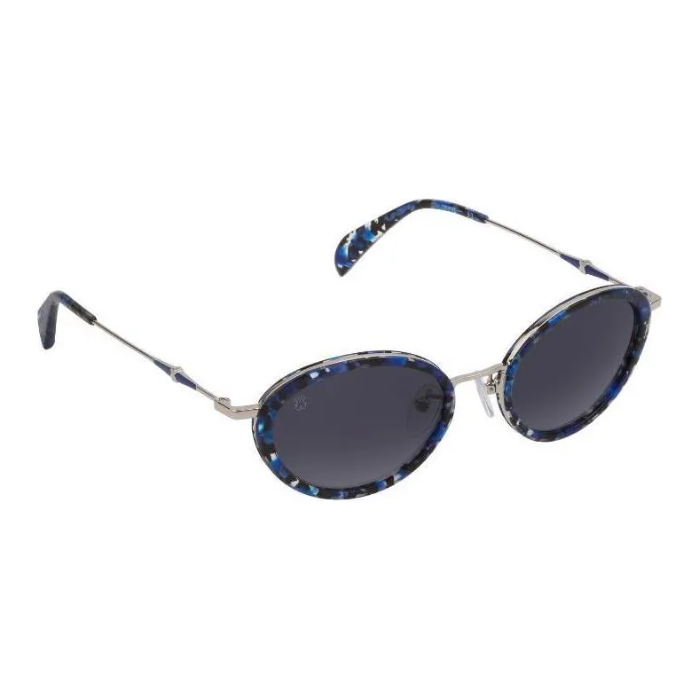 TAOSIXIONG Oval Sunglasses Women's Blue-1