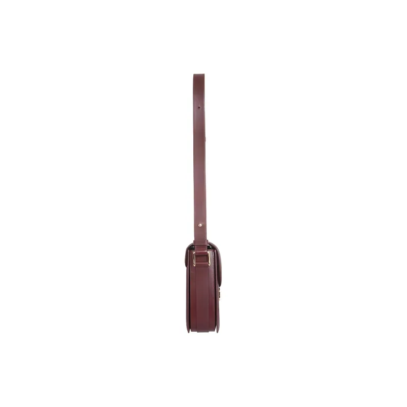 A.P.C Cow Leather Shoulder Bag, Crossbody Bag Regular Women's Burgundy-1
