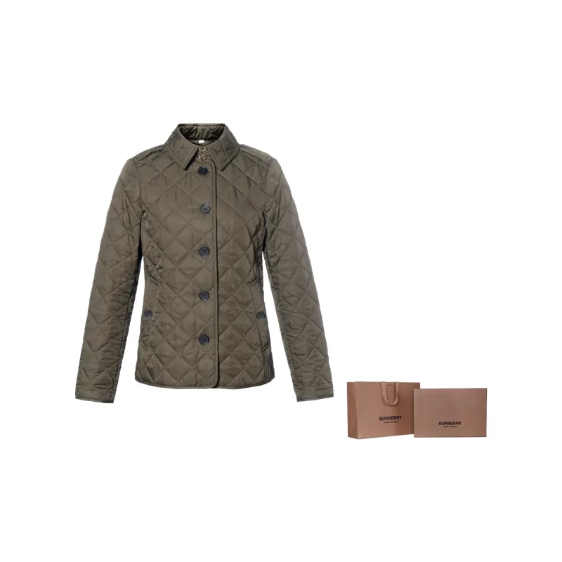 Burberry Jackets Women's Green-17