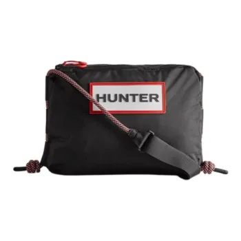 HUNTER Recycled Nylon Shoulder Bag, Crossbody Bag Regular Unisex Black