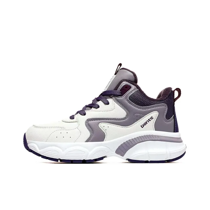 BTE Waterproof Insulated And Warm Coverage Mid Top Casual Shoes Unisex White Gray-0