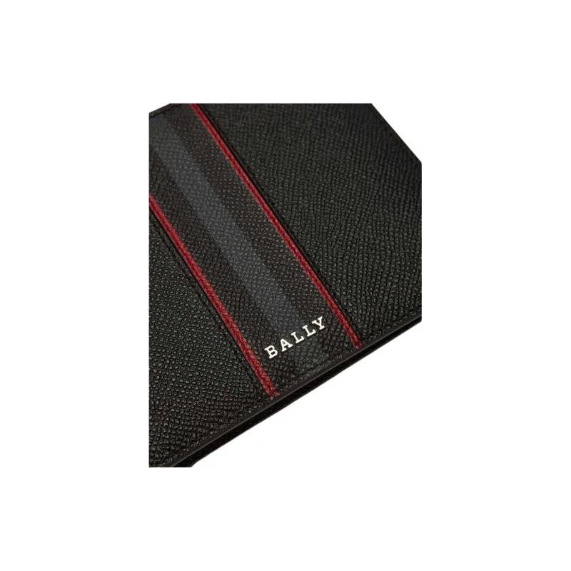 BALLY Cow Leather Card Holders Coin Purses Wallets Regular Men's Dark Gray-4