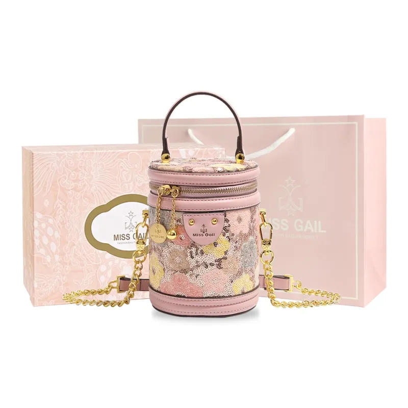 MISS GAIL Artificial Leather Shoulder Bag Crossbody Bag Handbags Regular Women's Pink-7
