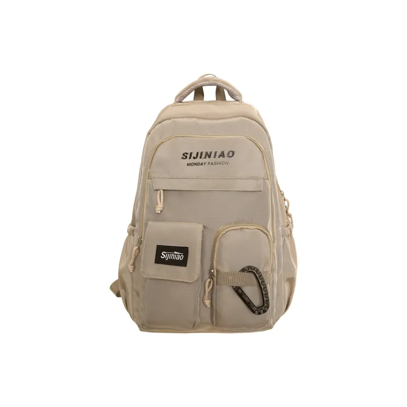 GOBLIN SHARKS 1759 Nylon Backpack Unisex Black/Khaki/Gray/Red/Brown-7